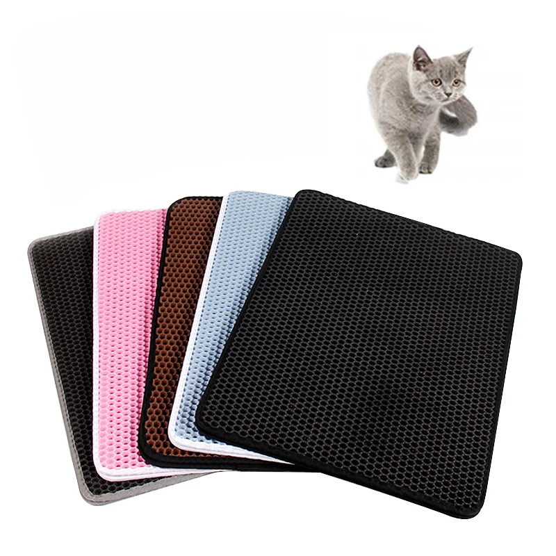 

Waterproof Pet Cat Litter Mat EVA Double Layer Cat Litter Trapping Pet Litter Cat Mat Clean Pad Products For Cats Accessories