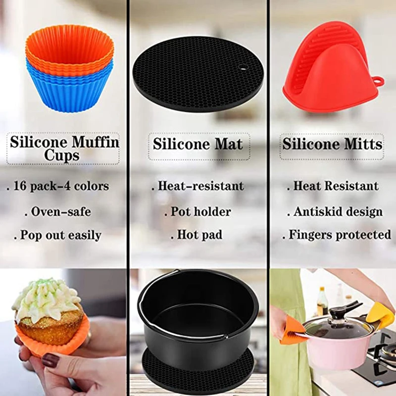 Форма для выпечки набор аэрофритюрница приготовления блюд без Давление Плита 6 8Qt