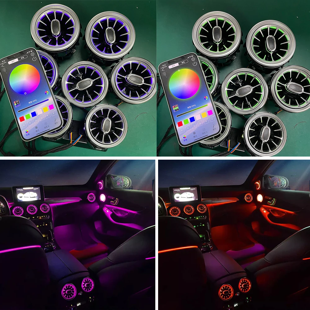 

Светодиодное освесветильник для автомобилей Mercedes-Benz C-Class W205 X253, приборная панель с рассеивателем для вентиляционного отверстия, насадка дл...