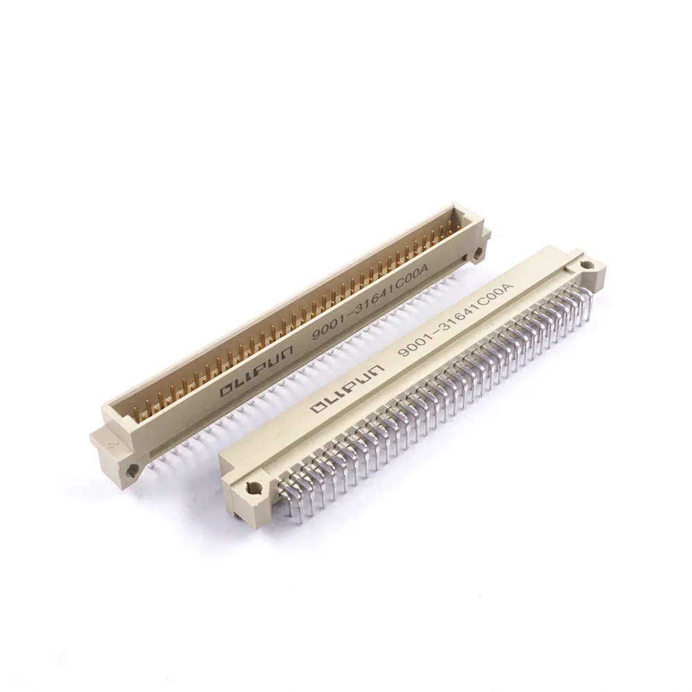 

5 pcs DIN41612 Dual Row 64 Positions Header Male Right Angle Through Hole PCB Solder 2x32 Pin
