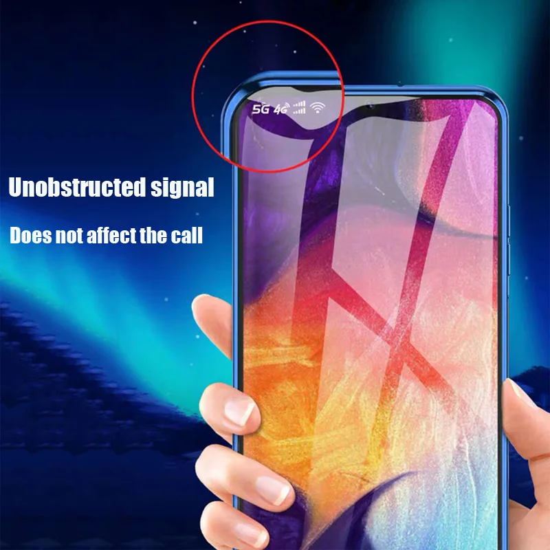 Двусторонний магнитный чехол для Samsung Galaxy Note 8-10 Pro S8-S10E A7-A70 M10 M20 A41 M40 из закаленного