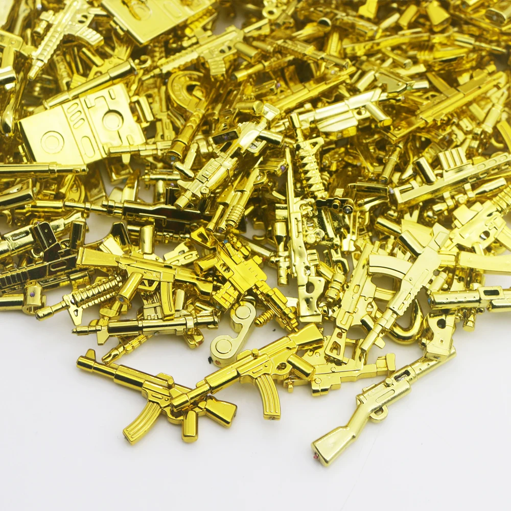 Набор строительных блоков: Военное Золотое оружие пистолеты времен Второй