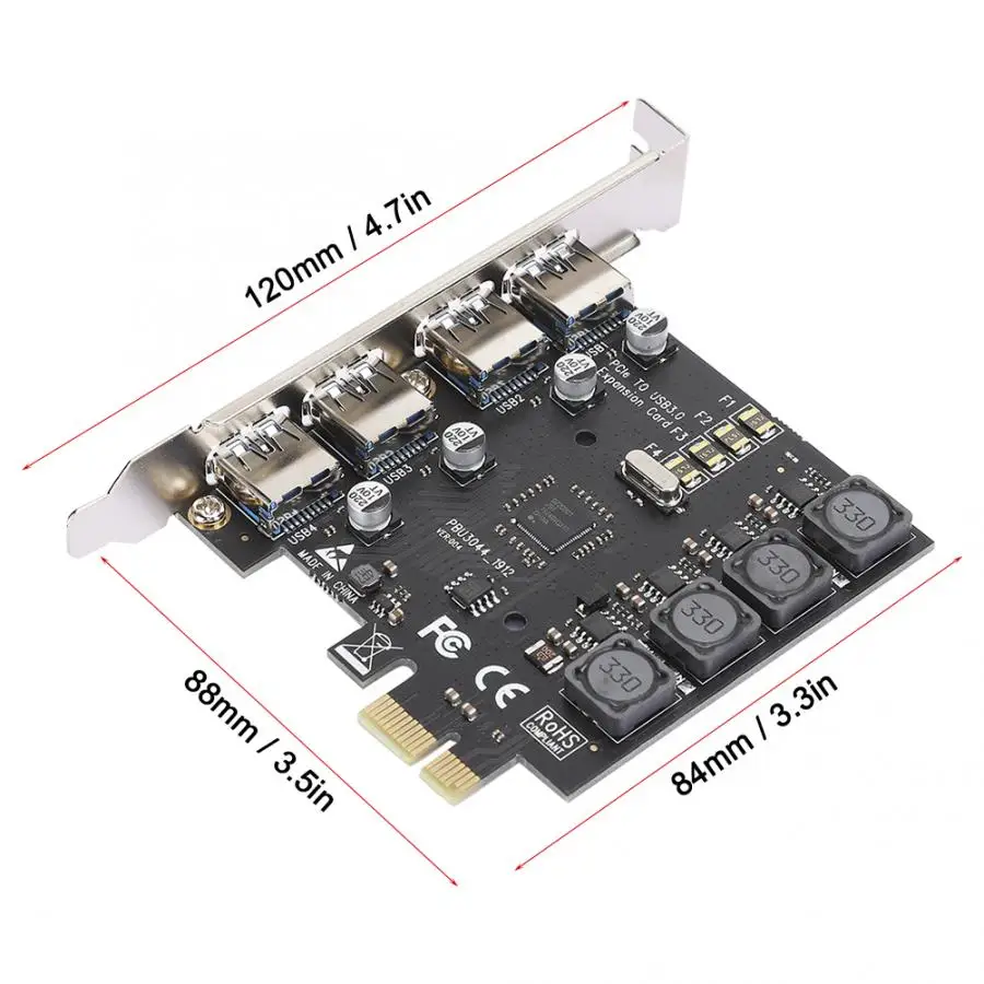 Плата расширения для ПК USB 3 0 PCI E 4 порта адаптер чипа NEC высокая скорость передачи