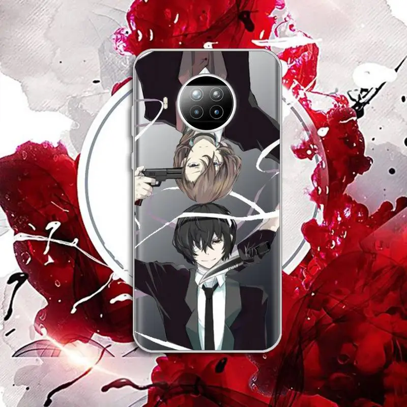 

anime bungou stray dogs Dazai Osamu Phone Case Transparent for Xiaomi Redmi note 10 t 8 9 pro lite 11