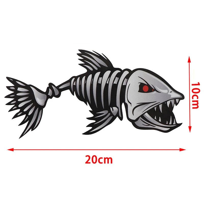 2 шт. рыбы зубы стикеры со ртом Скелет наклейки с дизайном Графика аксессуары для