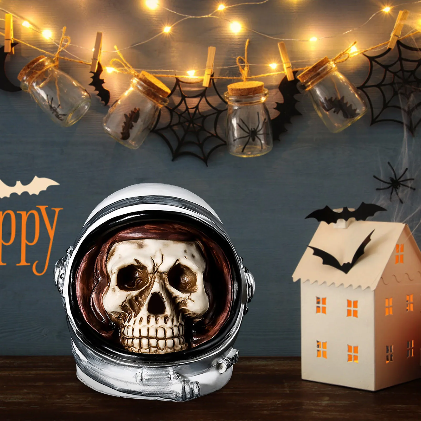 Креативная копилка с изображением астронавта черепа модель поделки украшение