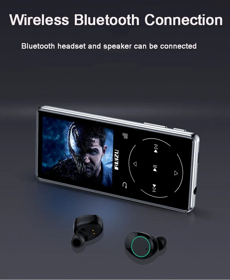 Bluetooth MP3 плеер без потерь HiFi MP3 музыкальный плеер портативный аудио 8 ГБ с динамиком FM радио Электронная книга часы