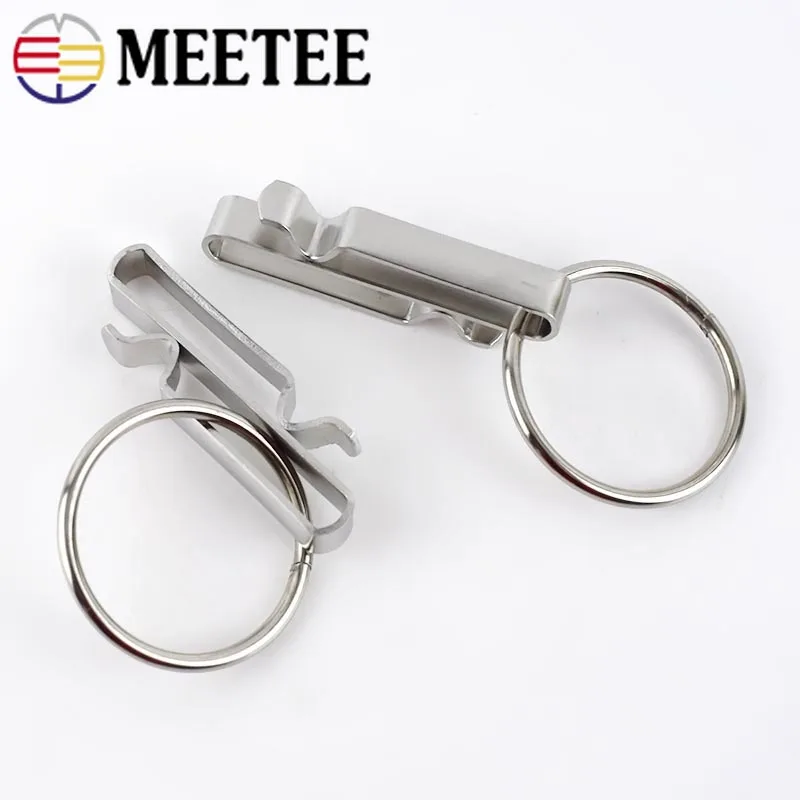 Meetee 1/ 2 шт. 3 4 см ручной работы пряжка для ключа из нержавеющей стали латунь брелок