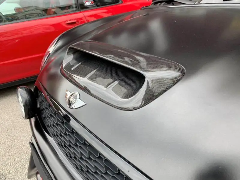 Углеродное волокно прямой капюшон овальная капота Впускное отверстие