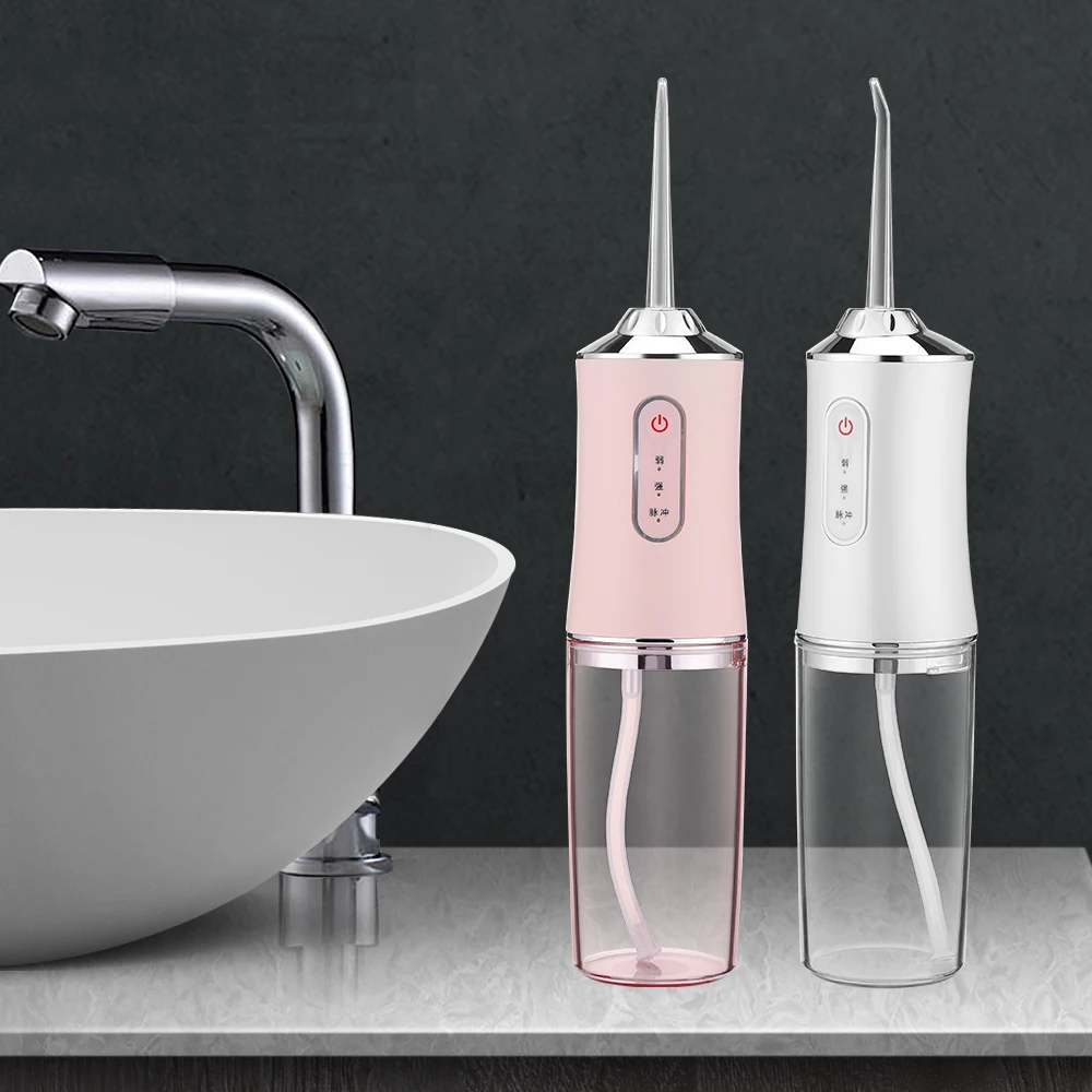 

Electric Oral Irrigator Dental Water Flosser Portable 3 Modes 350ml Water Tank Waterproof USB Rechargeable Dental Teeth Cleaner