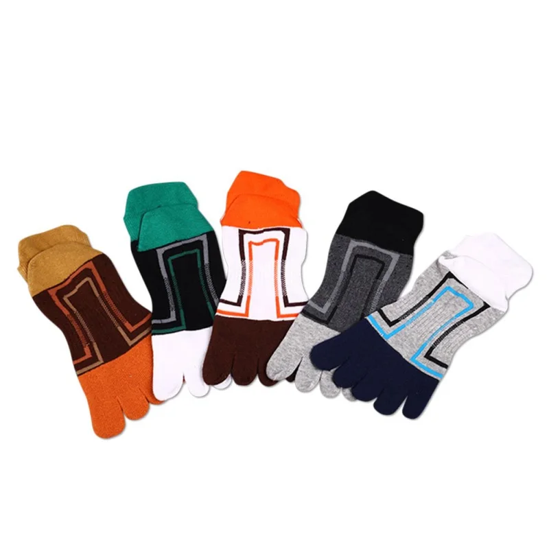 1 pair 39-43 Toe Socks Lady men Finger-separated Odor Resistant Cotton Polyester Spandex Ankle Hosiery