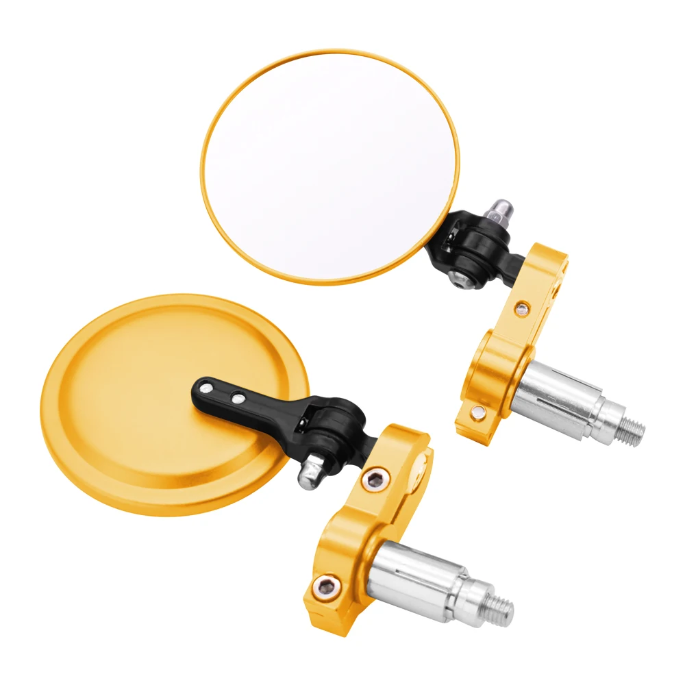 Универсальный мотоцикл ручка Зеркальный Алюминиевый Бар Конец Зеркала заднего