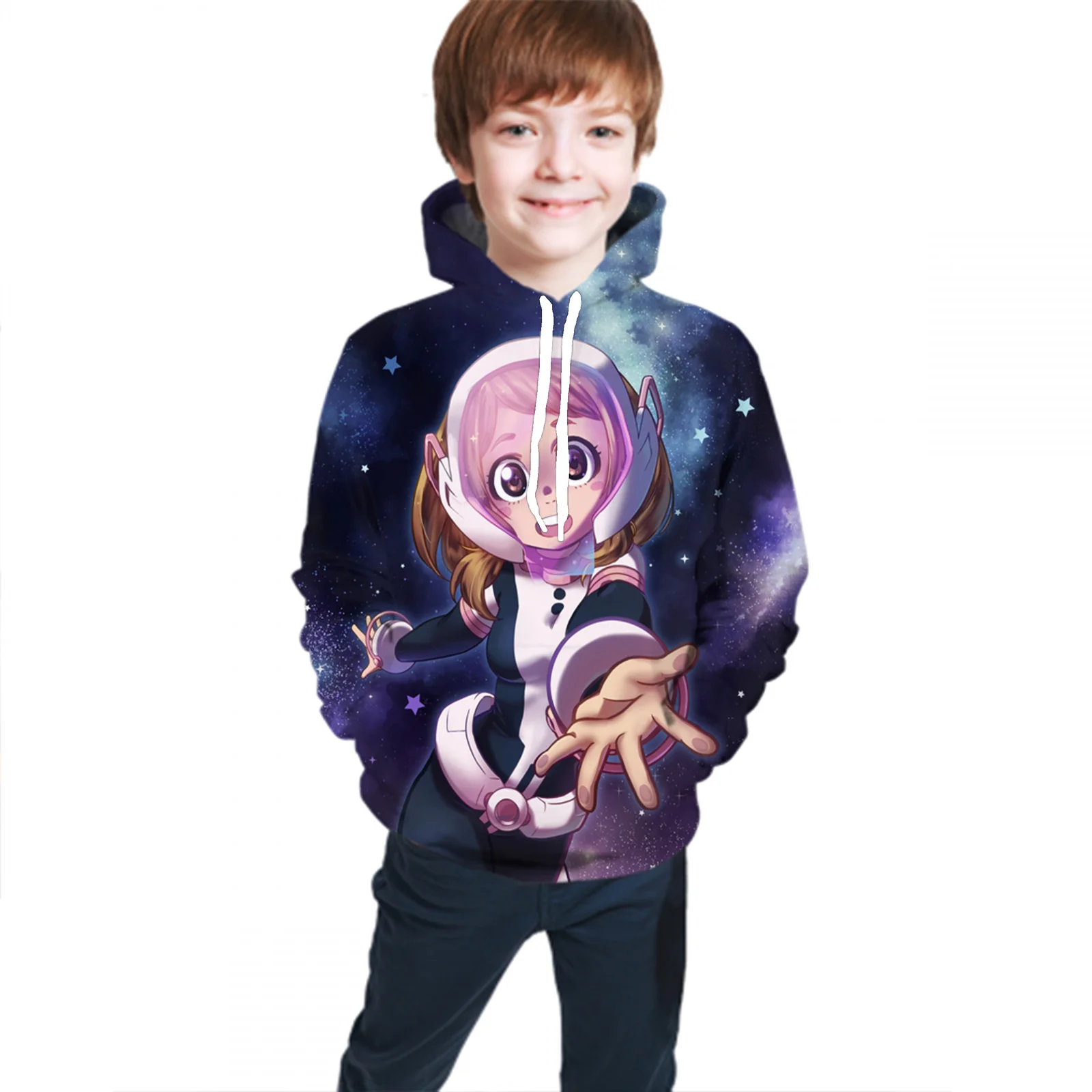 

Японская популярная Повседневная Толстовка с капюшоном в стиле аниме Моя геройская академия, подходит для мальчиков, трендовые толстовки у...