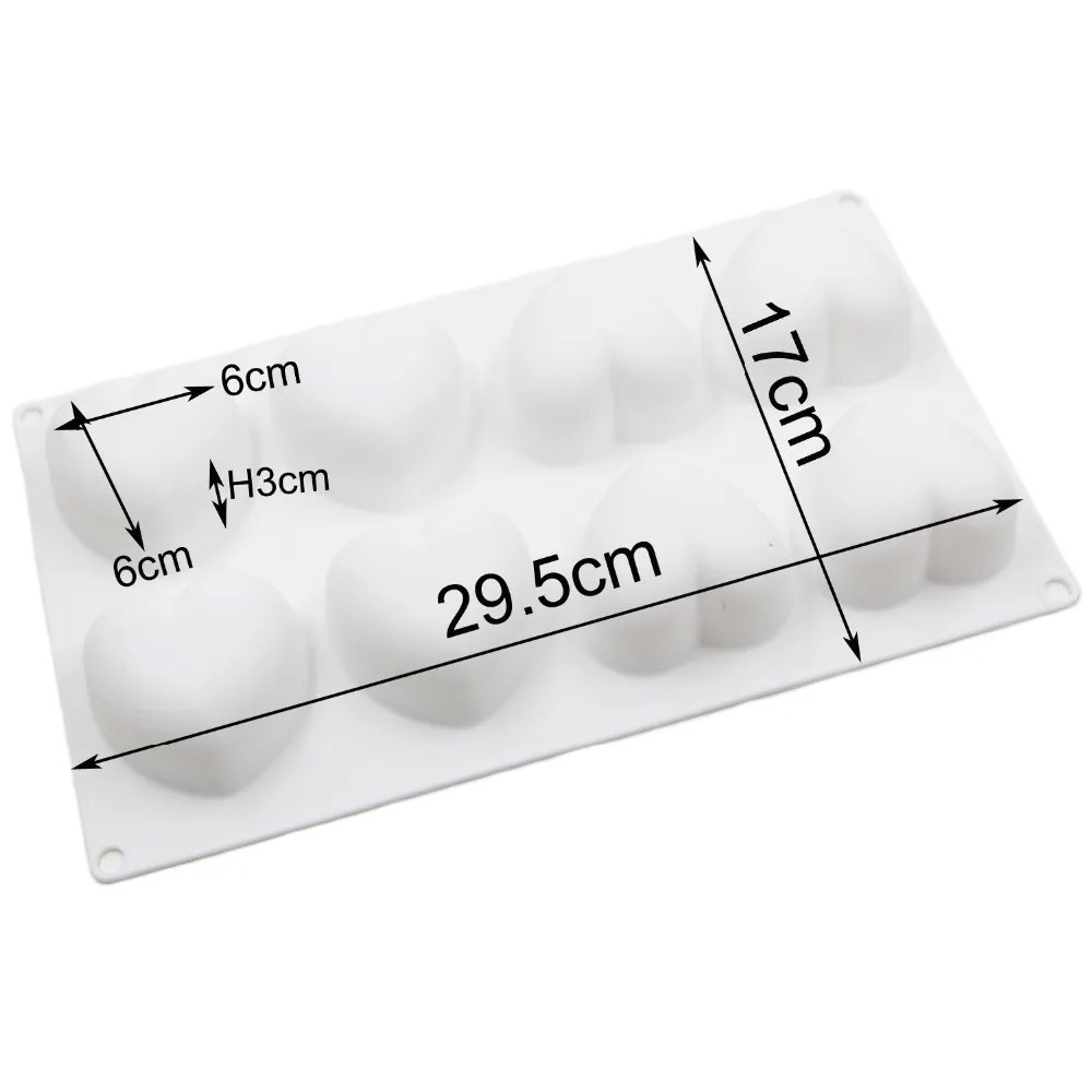 Силиконовая форма для кексов шоколада печенья в форме сердца сферы сковорода