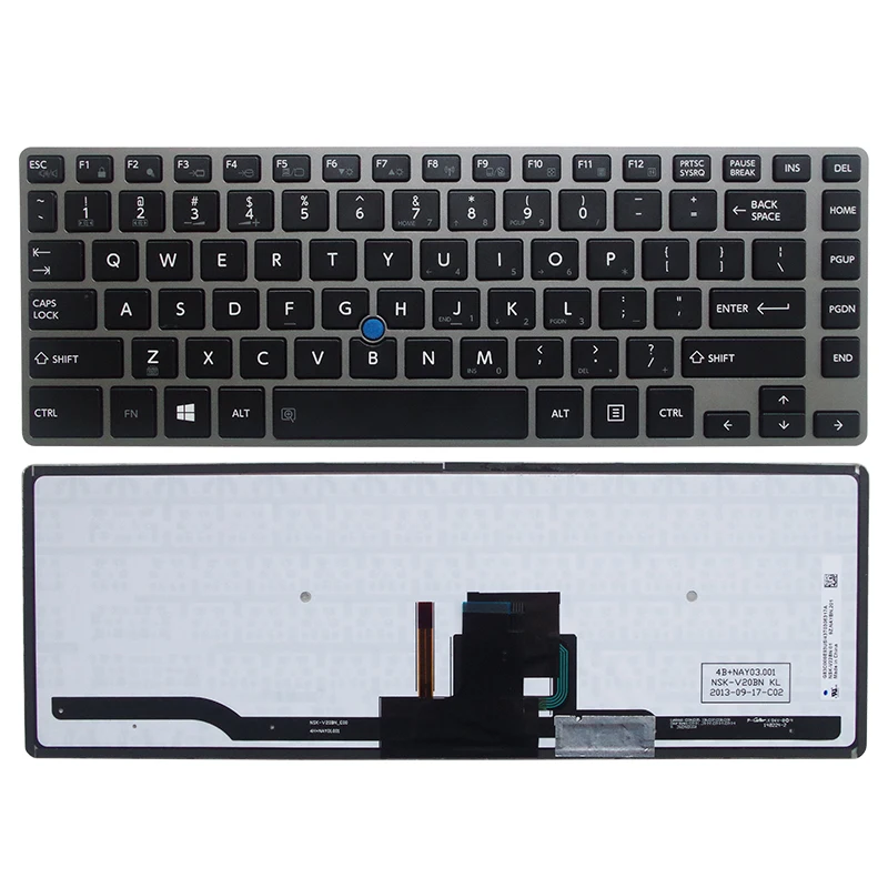 US/UK/испанская клавиатура для ноутбука Toshiba Z40 A AK 01M AK03M Z40T AB R30 B ноутбук с подсветкой