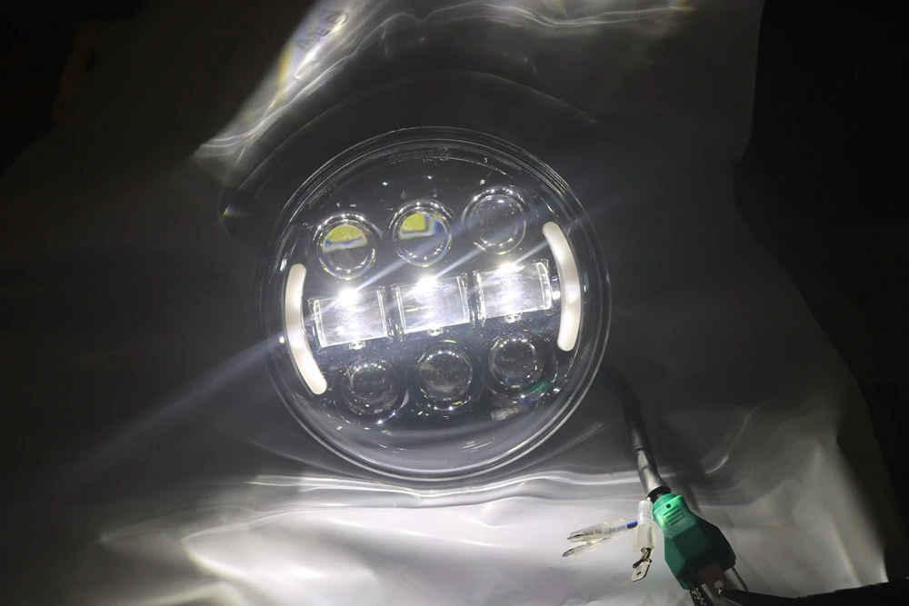 Корпус фар мотоцикла 5,75 дюймов светодиодный фонарь для Honda Shadow Harley Suzuki Мотоциклы метрические велосипеды крейсера чопперы