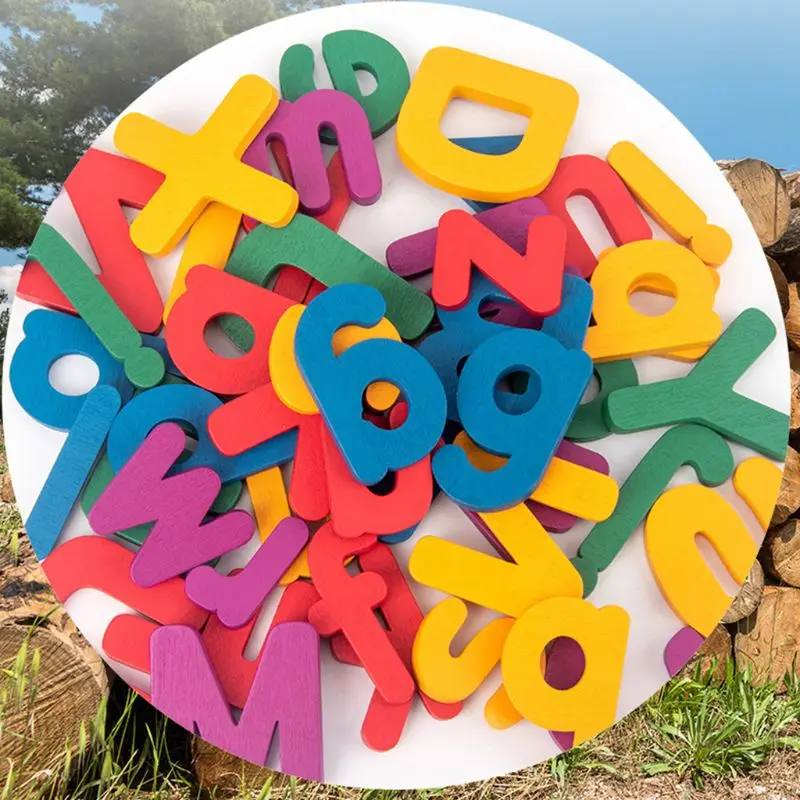 

1 набор деревянная игра с надписью 26 английские буквы Алфавит Когнитивная практика раннее образование игрушки для детская забавная игрушка