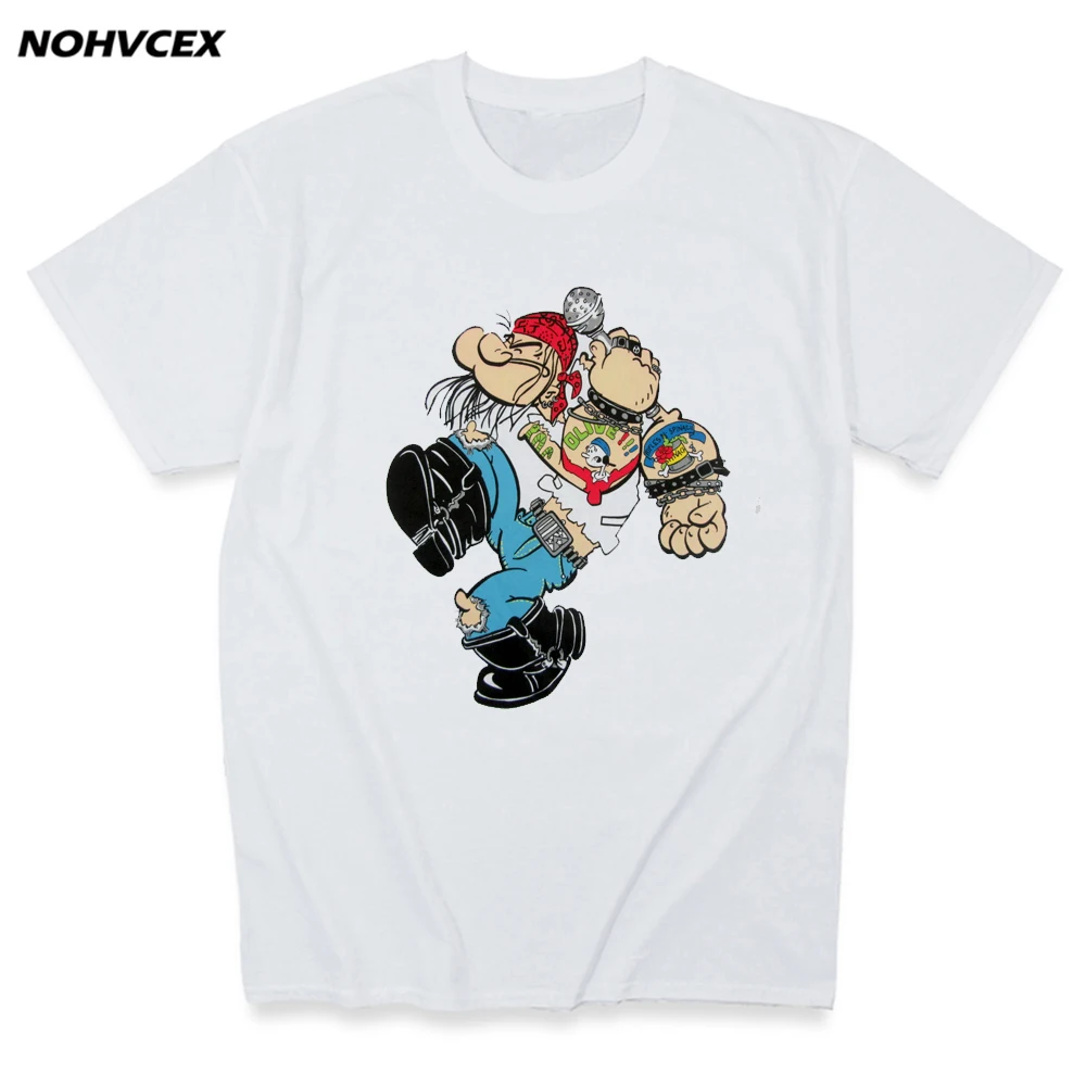 

Рубашка мужская с цифровым принтом, блуза свободного покроя с короткими рукавами, с героями мультфильмов, серий «Popeye», лето