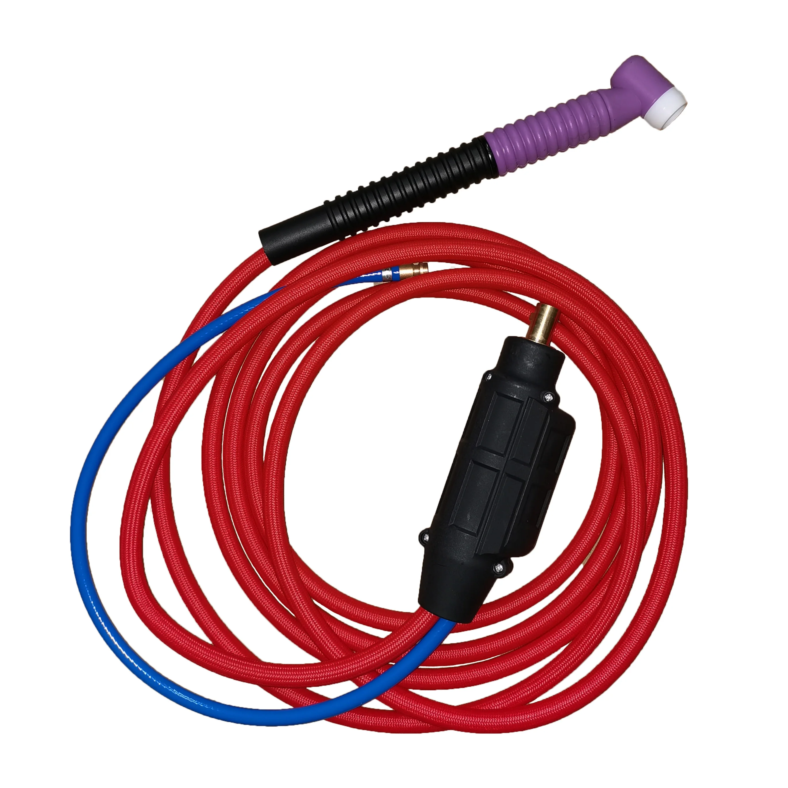 70° WP17 Flex Body With 4M Red Soft Cable Tig Welding Gun 35-70 Euro Connector 70 Degrees