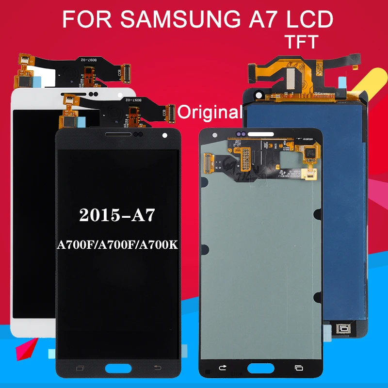 Dinamico продвижение A700 lcd для samsung Galaxy A7 lcd A700F A700K A700 дисплей кодирующий преобразователь сенсорного экрана в сборе