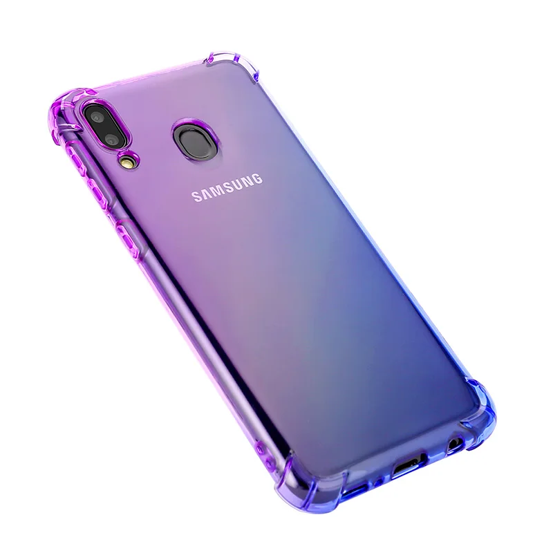 Прозрачный градиентный чехол для Xiaomi Redmi Note 7 Pro 8 5 6 Мягкий Силиконовый ТПУ задней