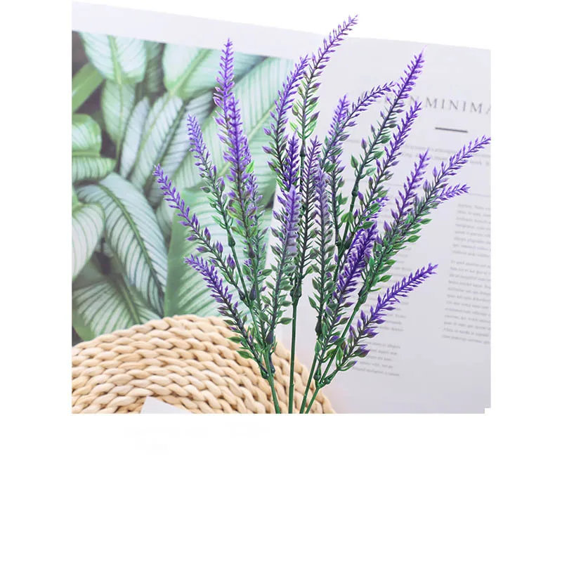 1 шт./38 см осенние искусственные чайные Лавандовые Искусственные пластиковые