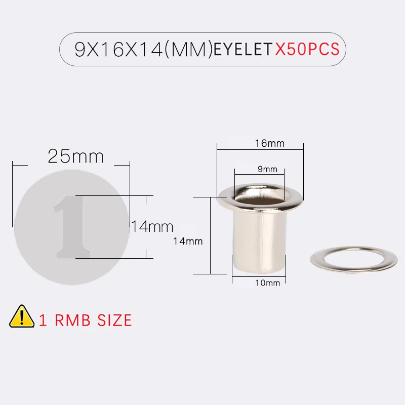 

Silver 9x16x14mm Yoga Mat fitness Mat Eyelet Thickening Grommet Eyelets Belt Waist Lace Metal Buttonhole