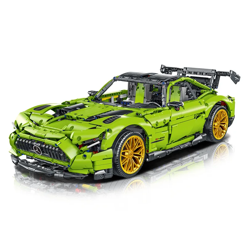 

The 1:8 AMG GT R Black Series F10001 Fast Racing Car MOC Model Building Bricks Blocks Technical Kit Toy Christmas Gift For Kids