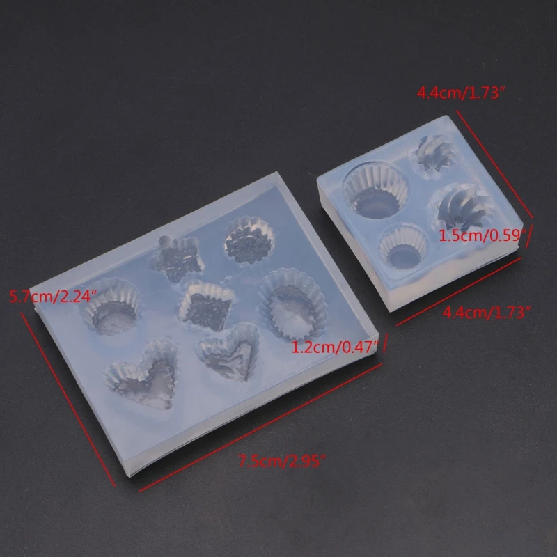 

2 Styles 3D Mini Cake Keychain Resin Molds Kit Cup Cake Food Play Cake Pendant Epoxy Resin Molds Kit Resin Craft Tools