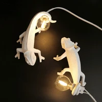 seletti lizard wall lamp nordic led resin animal chameleon night light bedside lamp living room home decor lighting luminaire