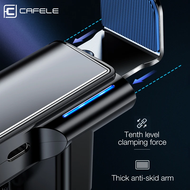 new cafele automatic intelligent car phone holder stand air vent suction cup base windshield dashboard car phone mount free global shipping