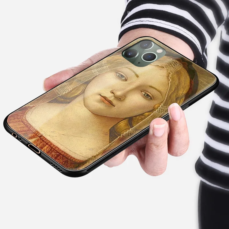 Sandro botticelli Renaissance художественный мягкий силиконовый стеклянный чехол для телефона для Apple iPhone 6 6s 7 8 Plus X XR XS 11 Pro max
