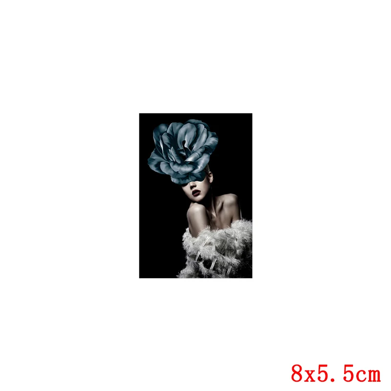 Роза девушка аватар аппликация женская футболка наклейки теплопередача Одежды