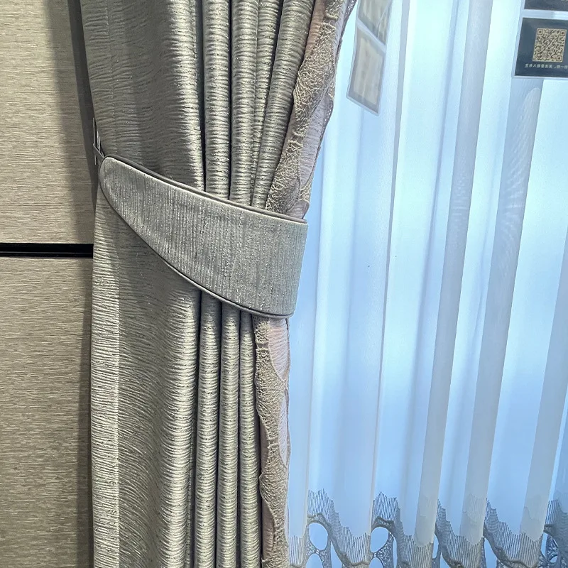 Новинка французская роскошная кружевная полая вышивка затемняющие шторы для