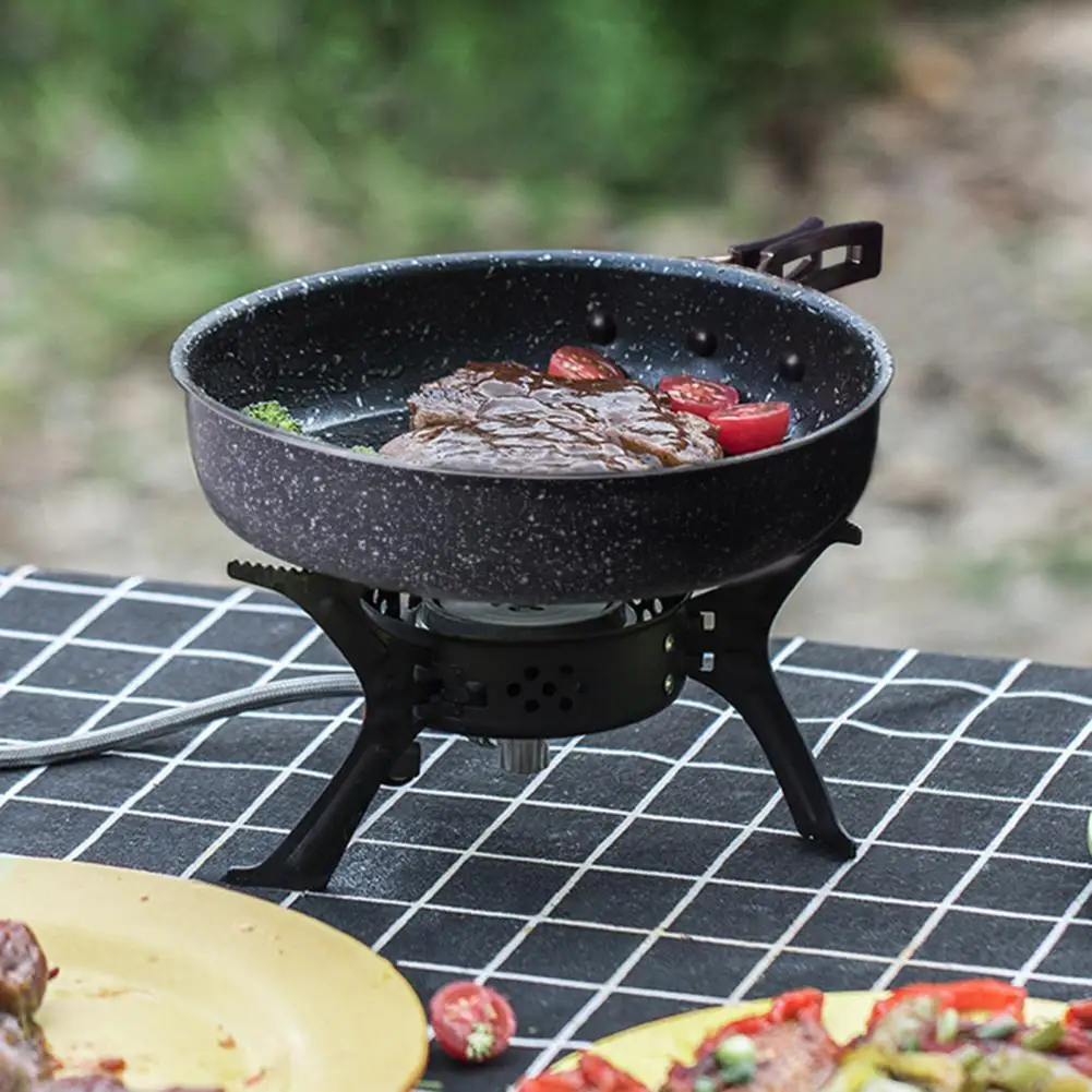 

Frying Pan Camping Flat Bottom Non-Sticky Lightweight Folding Camping Lightweight Kitchen PancakeS Pan Outdoor Pan