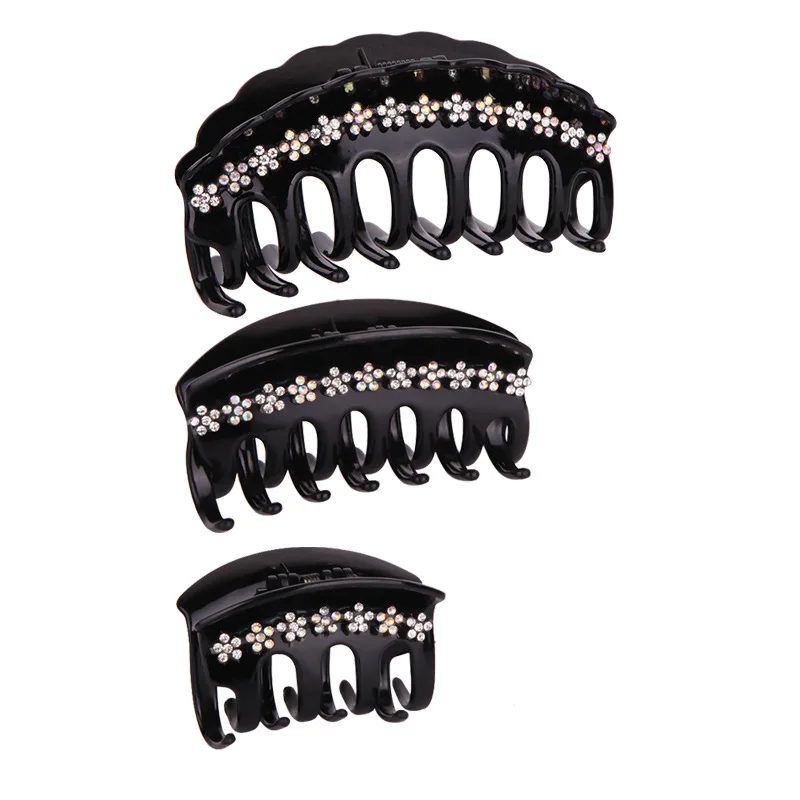 

New Different size Hair claws Hairpins Trendy Hair Clip Rhinestone Crab Hair Claws Clip For Women Girl Accessories Hair ACC17
