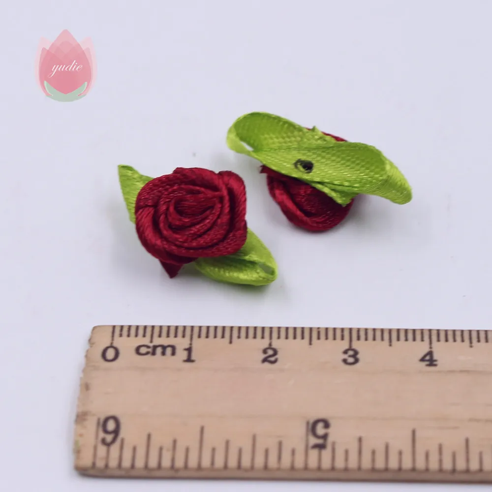 50 шт./лот 2 см Шелковый бант Мини розетка для дома Свадебная вечеринка лента Торт