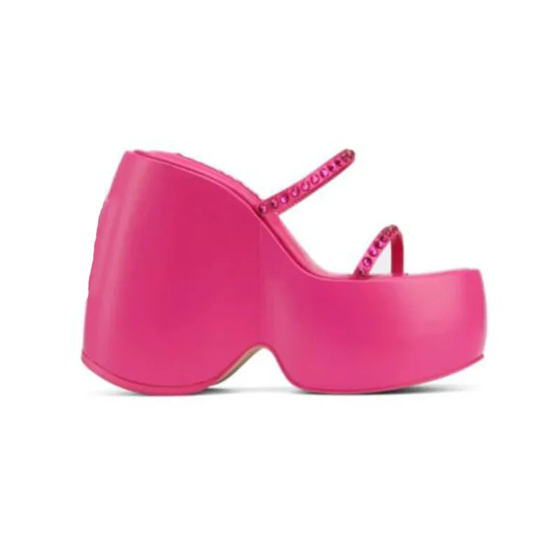 Туфли женские на танкетке сандалии толстой подошве высокий каблук туфли в