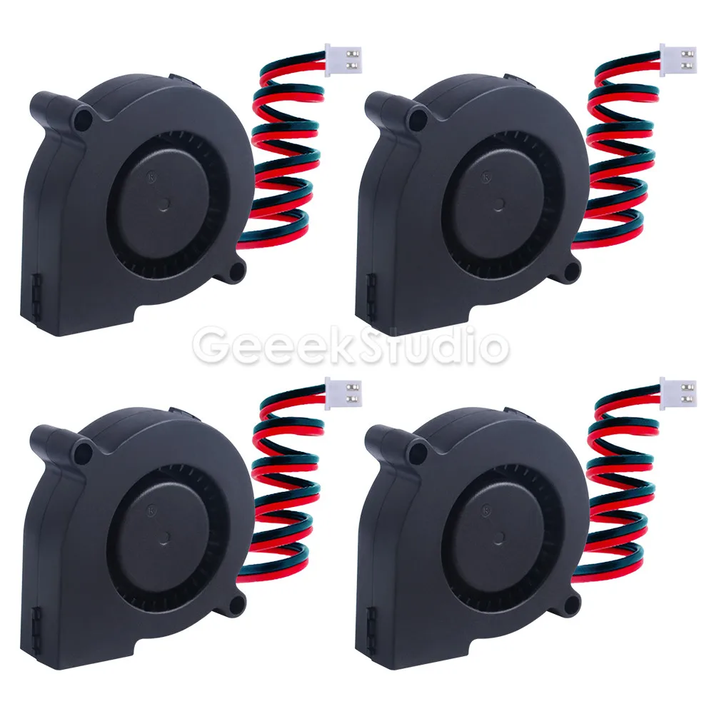 

4-Pack Turbine Fan 12V 50mm * 10mm 5010 DC Turbo Fan 5V Bearing Blower Radial Cooling Fans for Creality CR-10 Kit 3D Printer