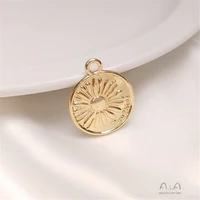 14k gold filled plated daisies flower pendant 20mm diy sweater necklace pendant accessories