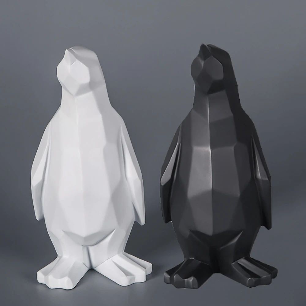 

Resin Penguin Statue Nordic Abstract Animal Figurines Creative Crafts Sculpture Living Room TV Cabinet Decoration Ornaments D138