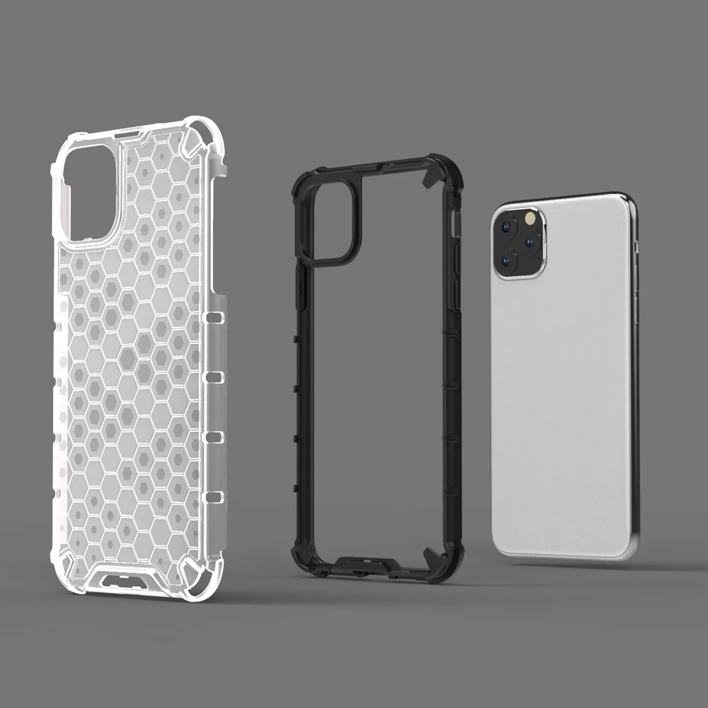 10 шт./партия противоударный бронированный чехол для iphone 11 Pro Max, Гибридный Силиконовый твёрдый PC Прозрачный чехол для iphone 11 Coque Funda