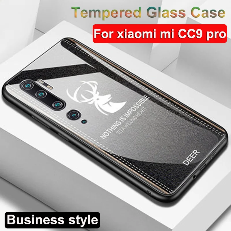 Стеклянный чехол для телефона в деловом стиле xiaomi mi CC9 pro s 6 47 &quotCC9pro мягкая рамка