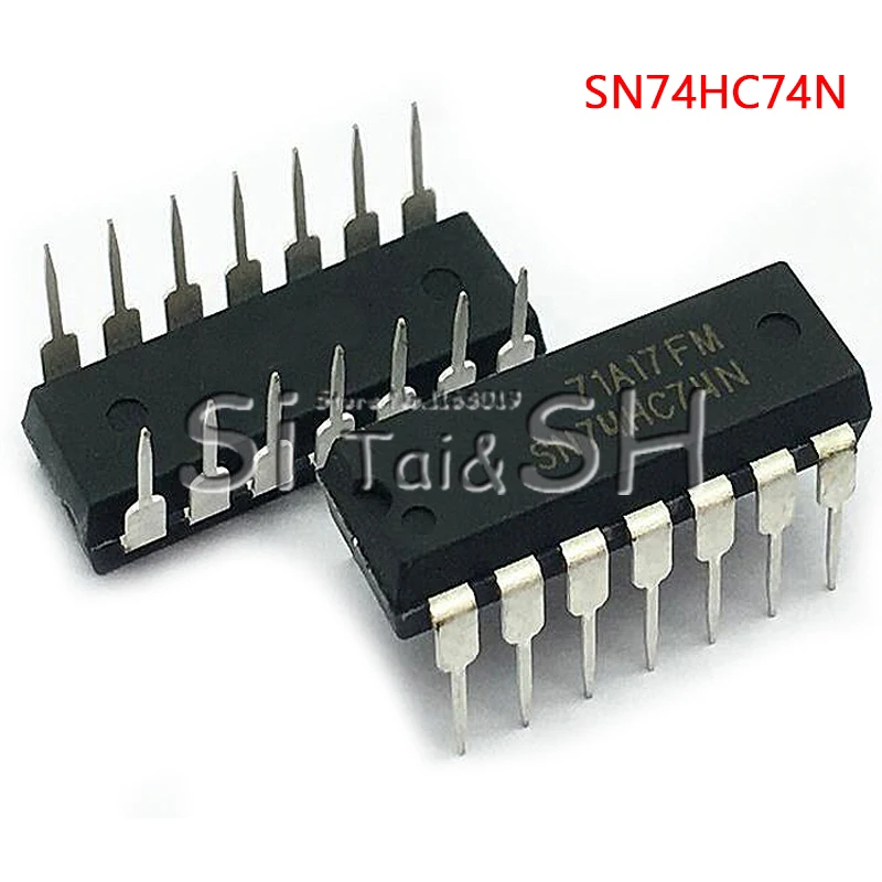 10 шт. SN74HC74N DIP14 SN74HC74 DIP 74HC74 DIP-14 Новый и оригинальный IC