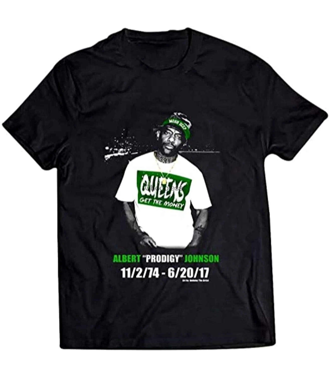 Футболка Мужская/женская с принтом Альберта продиги Джонсон Рип хип-хоп арт