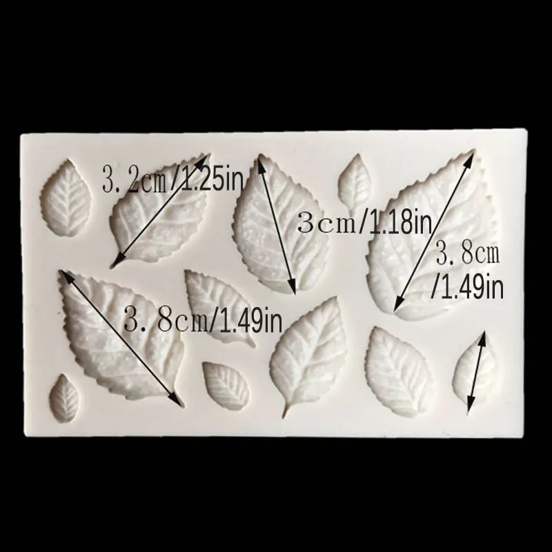 

New 1PC Creatives Leaf Silicone Mold Leaves Cupcake Topper Fondant Molds DIY Cake Decorating Tools Candy Clay Chocolate MouldS