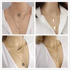 Tenande, новая мода, искусственная цепь, треугольники, лист, подвески для женщин, День святого Валентина