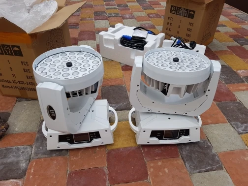 2pcs white 36x12w Высокое качество сценический светодиодный zoom wash 36x12 Вт rgbw 4в1 wash zoom moving head светильник f светильник чехол - Цвет: 2pcs white 36x12w