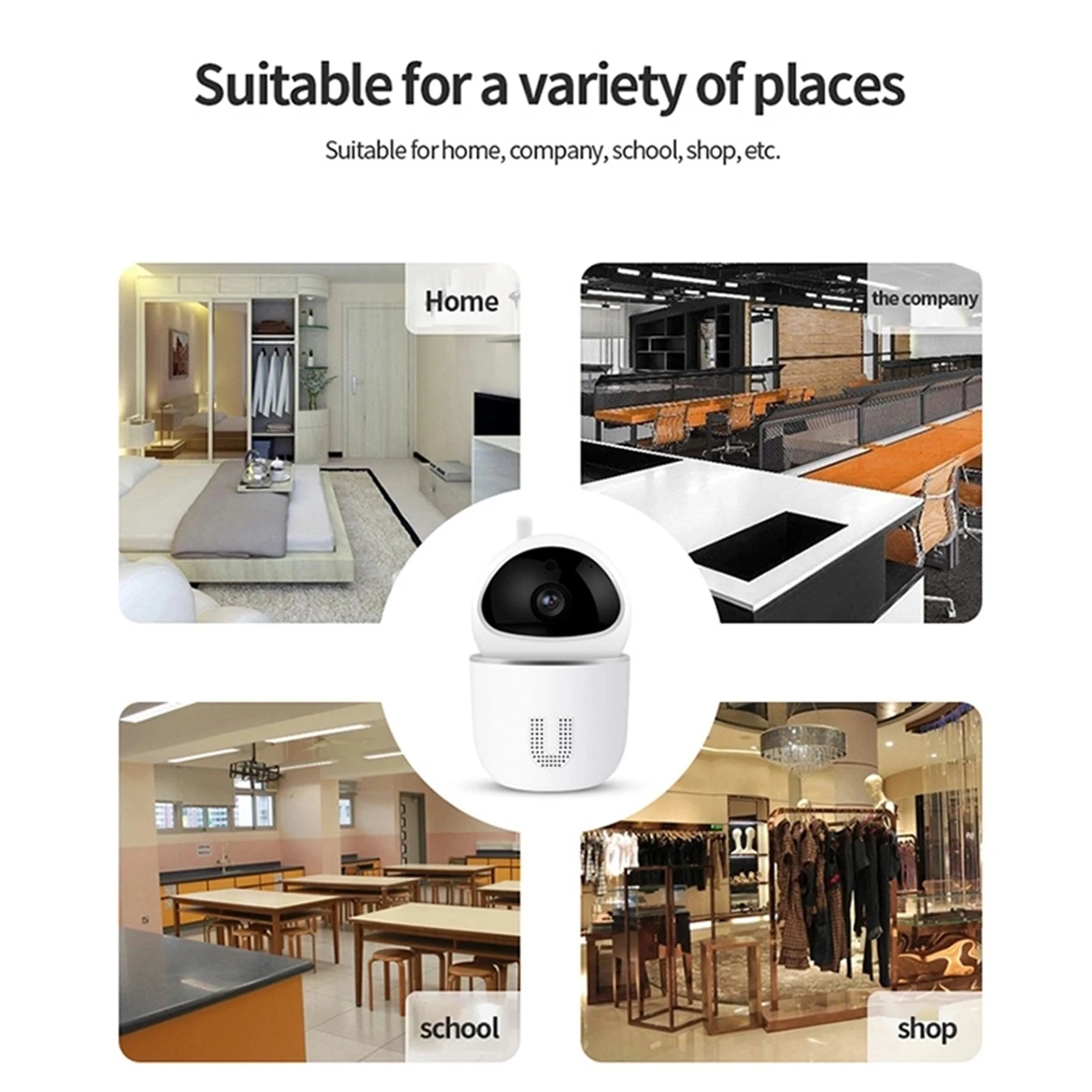 

1080P Wi-Fi Home Security Camera Indoor Surveillance IP Camera with Sound Detection, Motion Detection and Tracking,Two-Way Audio