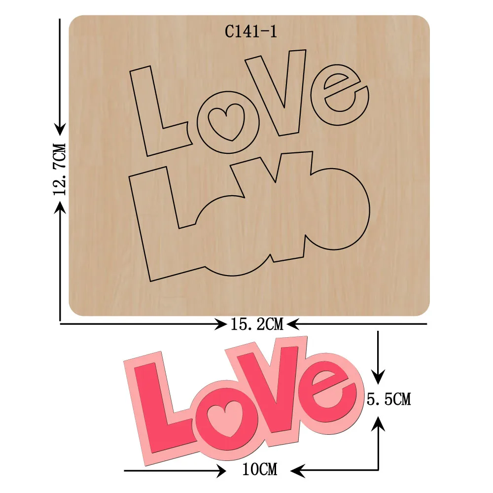 

New love Wooden die Scrapbooking C-141-1 Cutting Dies Compatible with most die cutting machines
